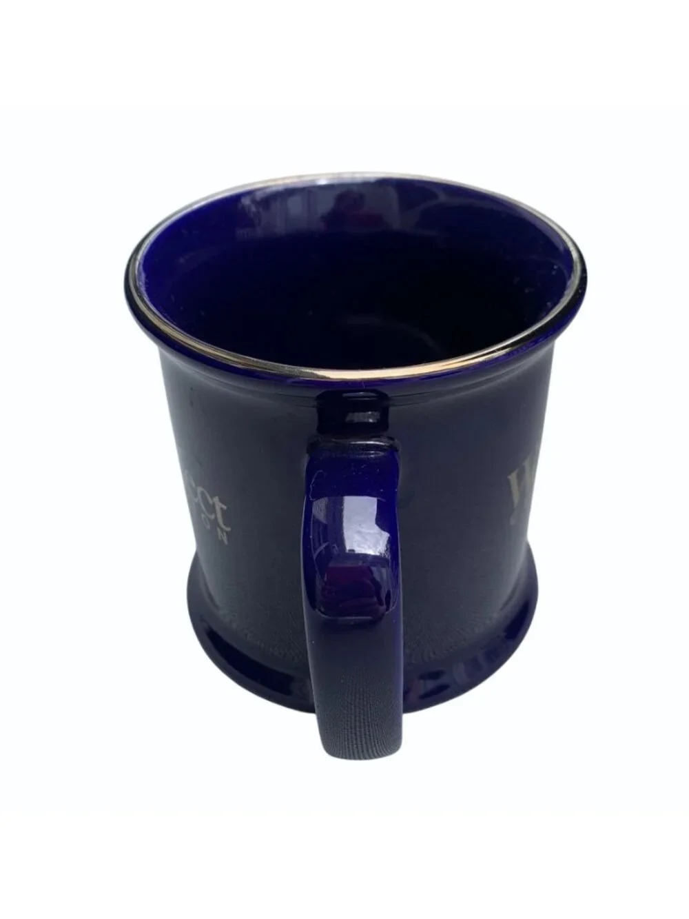 WordPerfect Corporation Blue Mug Gold Trim Vintage Dead Tech